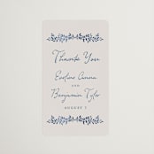 "Pavilion" - Wedding Favor Stickers in Navy by Petra Kern - Front