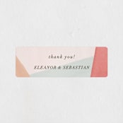 "Eleanor" - Wedding Favor Stickers in Rose by Creative Parasol - Front