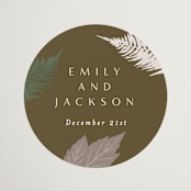 "Autumnal" - Wedding Favor Stickers in Natural by Alethea and Ruth - Front