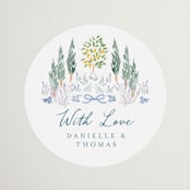 "Vineyard Love" - Wedding Favor Stickers in Summer by Petra Kern - Front