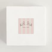 "Hand Illustrated Crest" - Wedding Favor Stickers in Peony by Jackie Crawford - In use