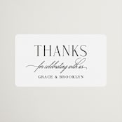 "Grand Scale" - Wedding Favor Stickers in Caviar by Olivia Raufman - Front