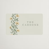 "Framed Floral" - Wedding Favor Stickers in Mustard by Baumbirdy - Front