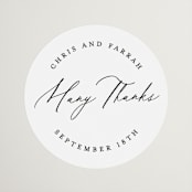 "Beautifully Scripted" - Wedding Favor Stickers in Pearl by Hooray Creative - Front