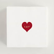 "Red Hearts" - Wedding Favor Stickers in Champagne by Helena Vitto - In use
