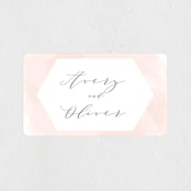 "Sparkling Champagne" - Wedding Favor Stickers in Blush by Kristie Kern - Front