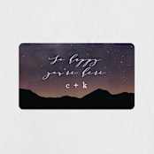 "Starry Skies" - Wedding Favor Stickers in Twilight by Kelly Schmidt - Front