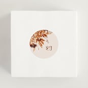 "Wedding in Aspen" - Wedding Favor Stickers in Rust by Chris Griffith - In use
