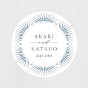 "AKARI" - Wedding Favor Stickers in Wave by Melanie Kosuge - Front