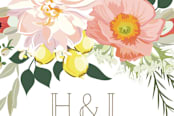 "Spring Blooms" - Wedding Favor Stickers in Blush by Susan Moyal - In use