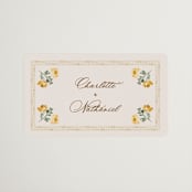 "Tuileries" - Wedding Favor Stickers in Golden by Claudia Orengo - Front