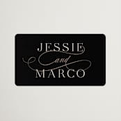 "Black Tie Affair" - Wedding Favor Stickers in Onyx by Hooray Creative - Front