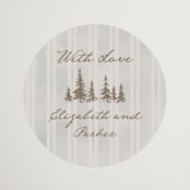 "Mountain Love" - Wedding Favor Stickers in Dew by Petra Kern - Front