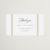 "Scripted Striped" - Wedding Favor Stickers in Silk by Carolyn MacLaren - Front