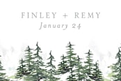 "On the Slopes" - Wedding Favor Stickers in Fog by Mere Paper - In use