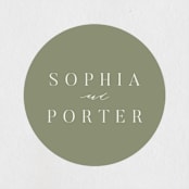 "Spring Dash" - Wedding Favor Stickers in Pewter by Grace Kreinbrink - Front