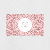 "AMAYA" - Wedding Favor Stickers in Blush by Kanika Mathur - Front