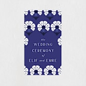 "Topkapi" - Wedding Favor Stickers in Cobalt by Nazia Hyder - Front