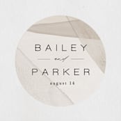 "Gossamer" - Wedding Favor Stickers in Sandstone by Kate Ahn - Front