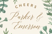 "Painted Ferns" - Wedding Favor Stickers in Cream by Amy Kross - In use