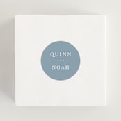 "Elegant bevel" - Wedding Favor Stickers in Dusty Blue by Stacey Meacham - In use