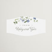 "Flowering Vine" - Wedding Favor Stickers in Bluebell by Everett Paper Goods - Front