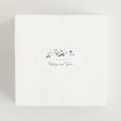 "Flowering Vine" - Wedding Favor Stickers in Bluebell by Everett Paper Goods - In use