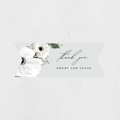 "Inverness" - Wedding Favor Stickers in Pistachio by Nicole Whiddon - Front