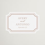 "Avery" - Wedding Favor Stickers in Dusty Pink by Jennifer Postorino - Front