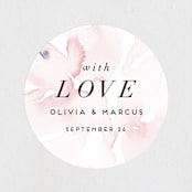 "Florista Modernista" - Wedding Favor Stickers in Azalea by Petra Kern - Front