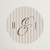 "Mirin" - Wedding Favor Stickers in Linen by Kate Ahn - Front
