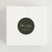 "refined" - Wedding Favor Stickers in Deep Olive by Nicole Walsh - In use
