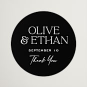 "Casual" - Wedding Favor Stickers in Pearl by Owl and Toad - Front