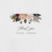 "Boho Chic" - Wedding Favor Stickers in Moonstone by Cass Loh - Front