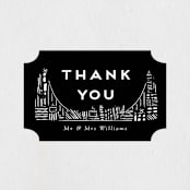 "Love In The City" - Wedding Favor Stickers in Pearl by Shiny Penny Studio - Front