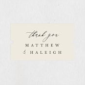 "Tilted Script" - Wedding Favor Stickers in Ivory by Hannah Williams - Front