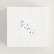 "Sketched Florals" - Wedding Favor Stickers in Storm by Baumbirdy - In use