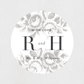 "Beloved" - Wedding Favor Stickers in Mist by Design Lotus - Front