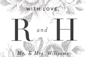 "Beloved" - Wedding Favor Stickers in Mist by Design Lotus - In use