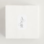 "Initialed" - Wedding Favor Stickers in Chantilly by Jessica Williams - In use