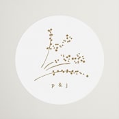 "fresh tropical" - Wedding Favor Stickers in Greenery by Phrosné Barwood - Front