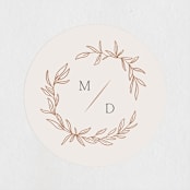 "Tradition" - Wedding Favor Stickers in Almond by Leah Bisch - Front