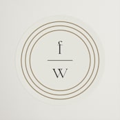 "Curves" - Wedding Favor Stickers in Chiffon by Amy Payne - Front