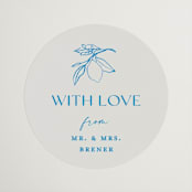 "Mediterraneo" - Wedding Favor Stickers in Ocean by Pati Cascino - Front