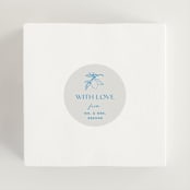 "Mediterraneo" - Wedding Favor Stickers in Ocean by Pati Cascino - In use