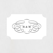 "Understated Elegance" - Wedding Favor Stickers in Cotton by Kimberly FitzSimons - Front