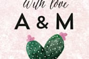 "Cacti" - Wedding Favor Stickers in Rose Crystal by Cass Loh - In use