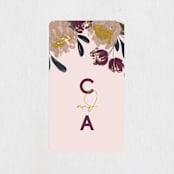 "Wild Peonies" - Wedding Favor Stickers in Blush by Cindy Reynolds - Front