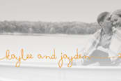 "The Happy Couple" - Wedding Favor Stickers in Tangerine by R studio - In use