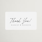 "Scripted Elegance" - Wedding Favor Stickers in Linen by Ana de Sousa - Front